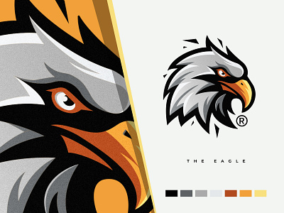 THE EAGLE animals branding character design eagle eagle logo esport flat design gaming logo icon illustrations logo mascot minimal sport type ui vector
