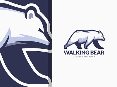 Walking Bear animal animal logo bear character esport esportlogo illustration logo mascot vektor walking