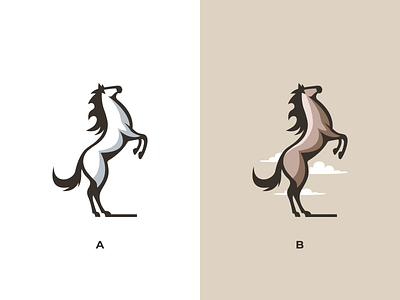 The Horse animal cartoon character esport horse logo logodesign mascot standup vector