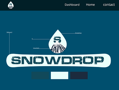 Snowdrop Logo design illustration logo stay home stay safe vector