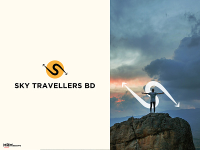 Logo design for SKY TRAVELLERS BD brand design brand identity branding design icon logo logodesign minimal stay home stay safe typography