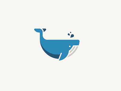 Whale logo branding design icon illustration logo vector