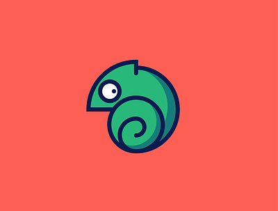 Chameleon logo branding design icon illustration logo vector