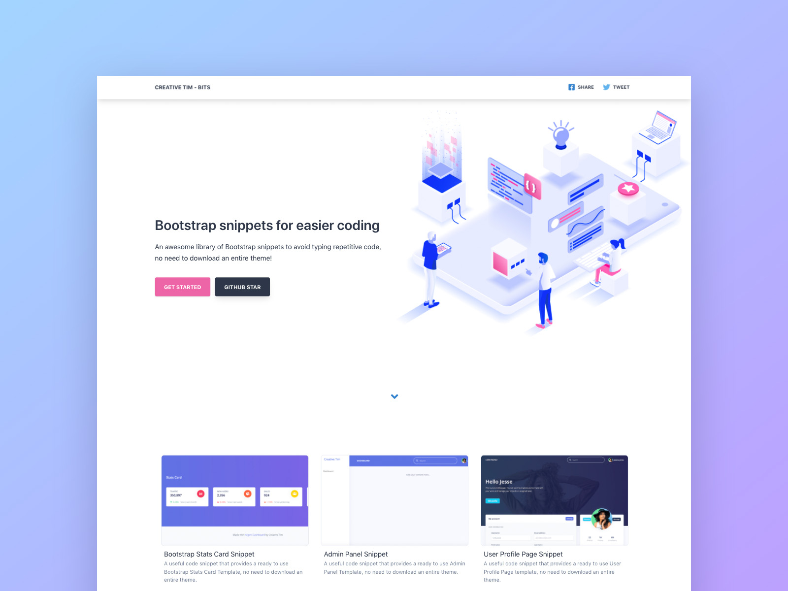 Bootstrap Snippets By Creative Tim On Dribbble