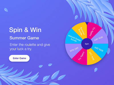 Summer Game bootstrap 4 campaign dashboard game gradient illustration luck prize roulette spin summer ui kit web design wheel wine