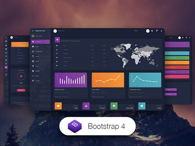 Material Dashboard Dark PRO admin design admin panel admin template bootstrap chart dark theme dark ui dashboard development icons map material design material ui notification plugin premium responsive sidebar web design widget