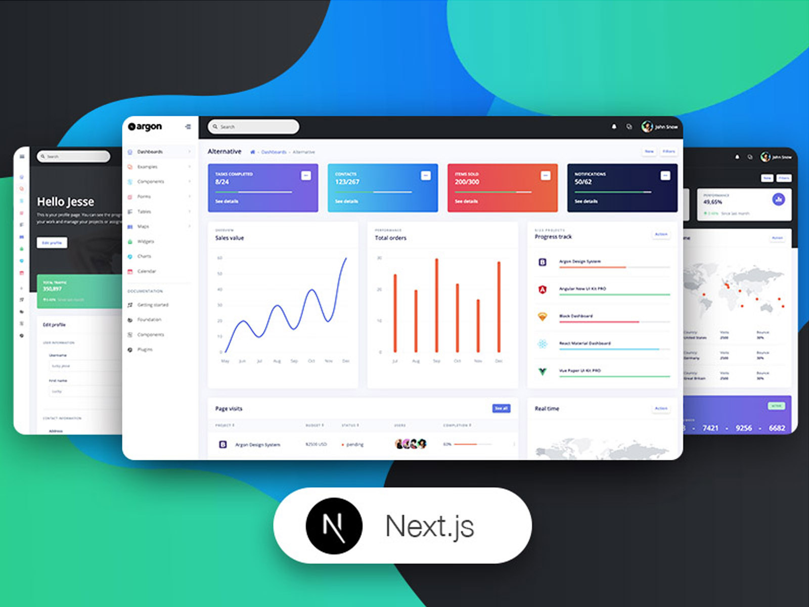 Next.js Argon Dashboard PRO by Creative Tim on Dribbble