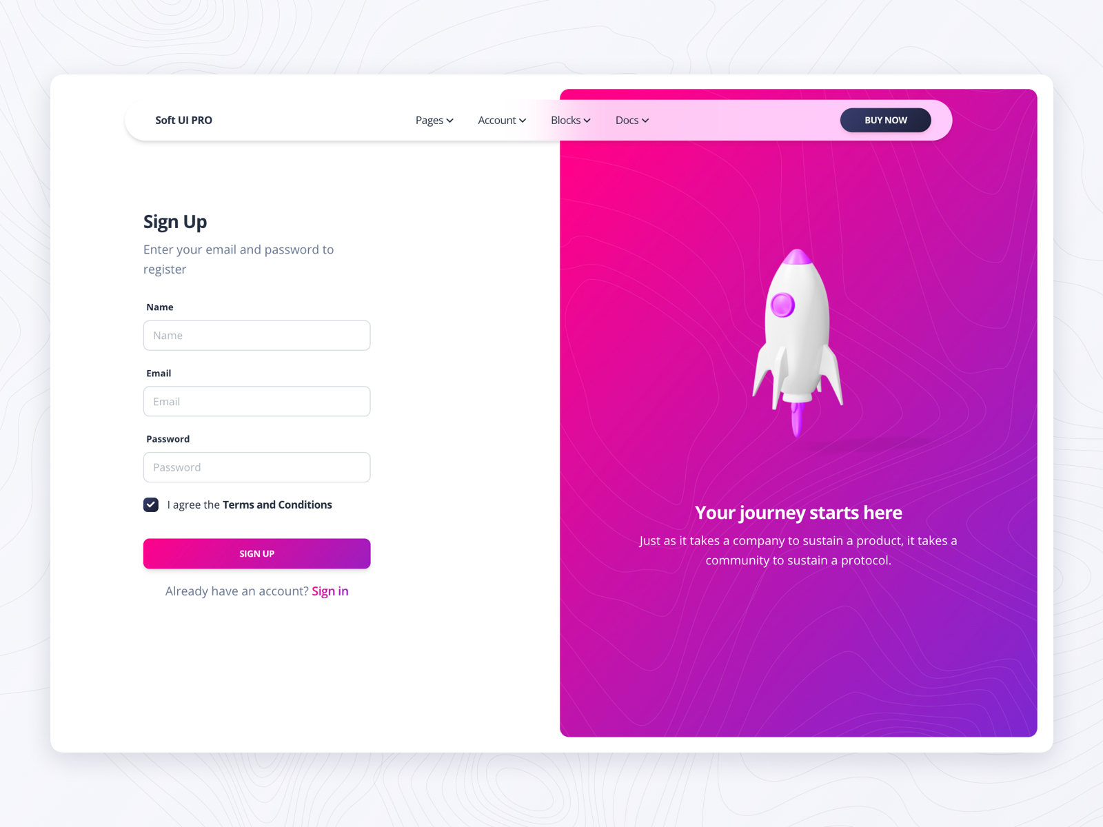 Sign Up Page By Creative Tim On Dribbble