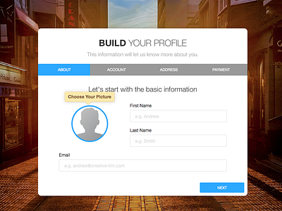 Build Your Profile Wizard