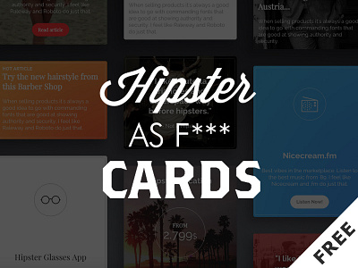 Multi Purpose Cards (blog, media, dashboard) blog card bootstrap cards freebie hipster media