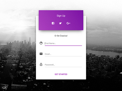 Sign Up page bootstrap material design sign up sign up modal ui kit