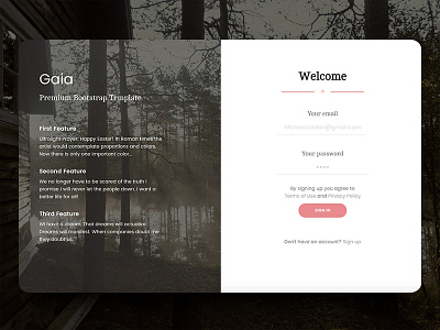 Gaia - Login Page bootstrap page bootstrap template fully coded login page responsive template template