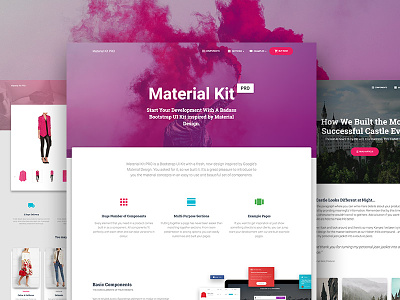 Material Kit PRO bootstrap bootstrap material bootstrap ui kit material design material kit premium bootstrap kit