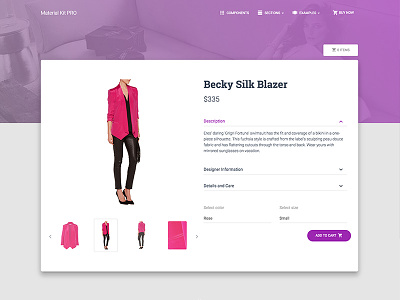 Product Page - Material Kit PRO bootstrap bootstrap material bootstrap ui kit material design material kit premium bootstrap kit