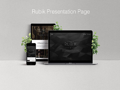 Rubik Presentation Page one page presentation page startup template ui web design