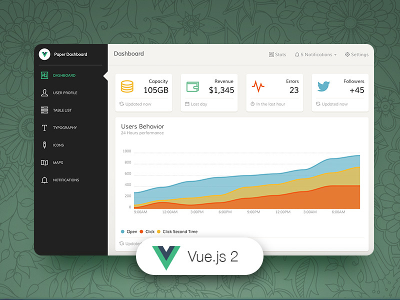 Download Vue Paper Dashboard