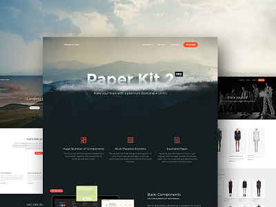 Paper Kit Pro 2: Premium Bootstrap 4 UI Kit