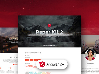 Paper Kit 2 Angular angular 2 bootstrap 4 bootstrap ui kit ui