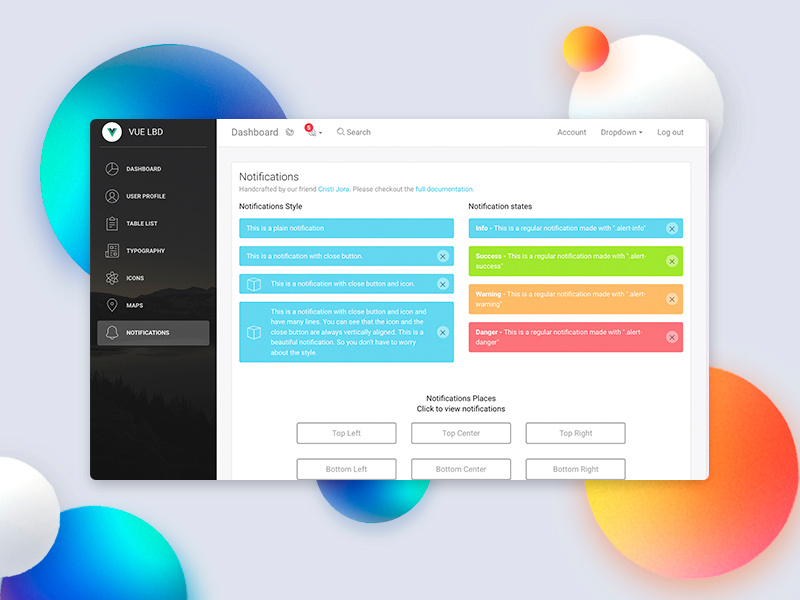 Vue Light Bootstrap Dashboard by Creative Tim on Dribbble