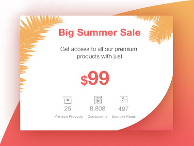Summer is here! ☀️ big bundle dashboard discount kit premium products summer ui ux