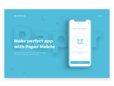 Paper UI Mobile Kit behance free kit mobile app design on boarding shadow skech
