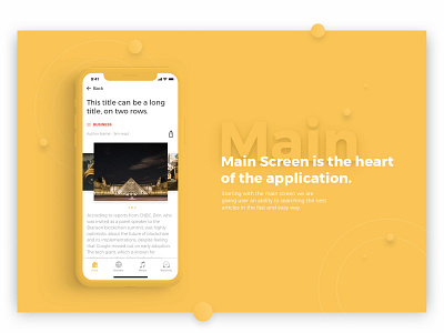 Paper UI Mobile Kit article free main page mobile skech