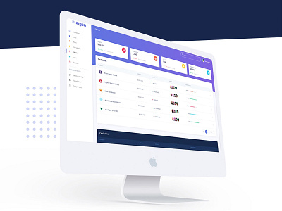 Argon Dashboard Free behance bootstrap 4 card dashboard gradient responsive side bar tabel ui kit