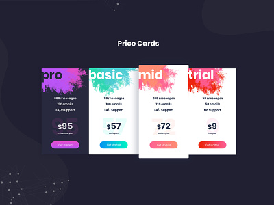 Black Dashboard PRO React bootstrap bootstrap 4 cards ui dashboard gradient button gradient color price card responsive