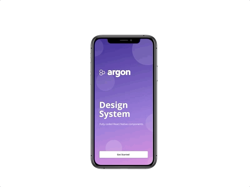 Argon React Native articles design system free freebie mobile mobile design onboarding ui profile screen prototype sidebar web design