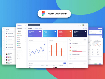 Argon Dashboard Pro admin template bootstrap 4 charts dashboard figma gradients map responsive sidebar menu tables web design