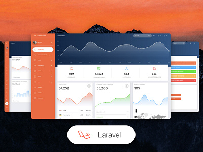 Now UI Dashboard PRO Laravel admin template bootstrap 4 charts dashboard laravel notifications responsive sidebar web design widgets