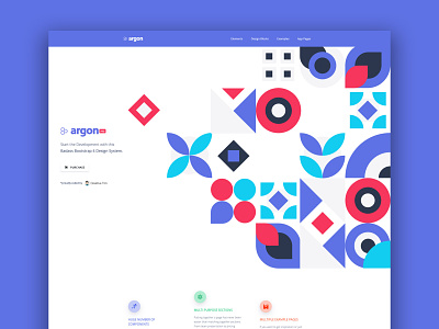 Argon Design System PRO bootstrap 4 design features header design illustration kit pattern pattern design responsive web design