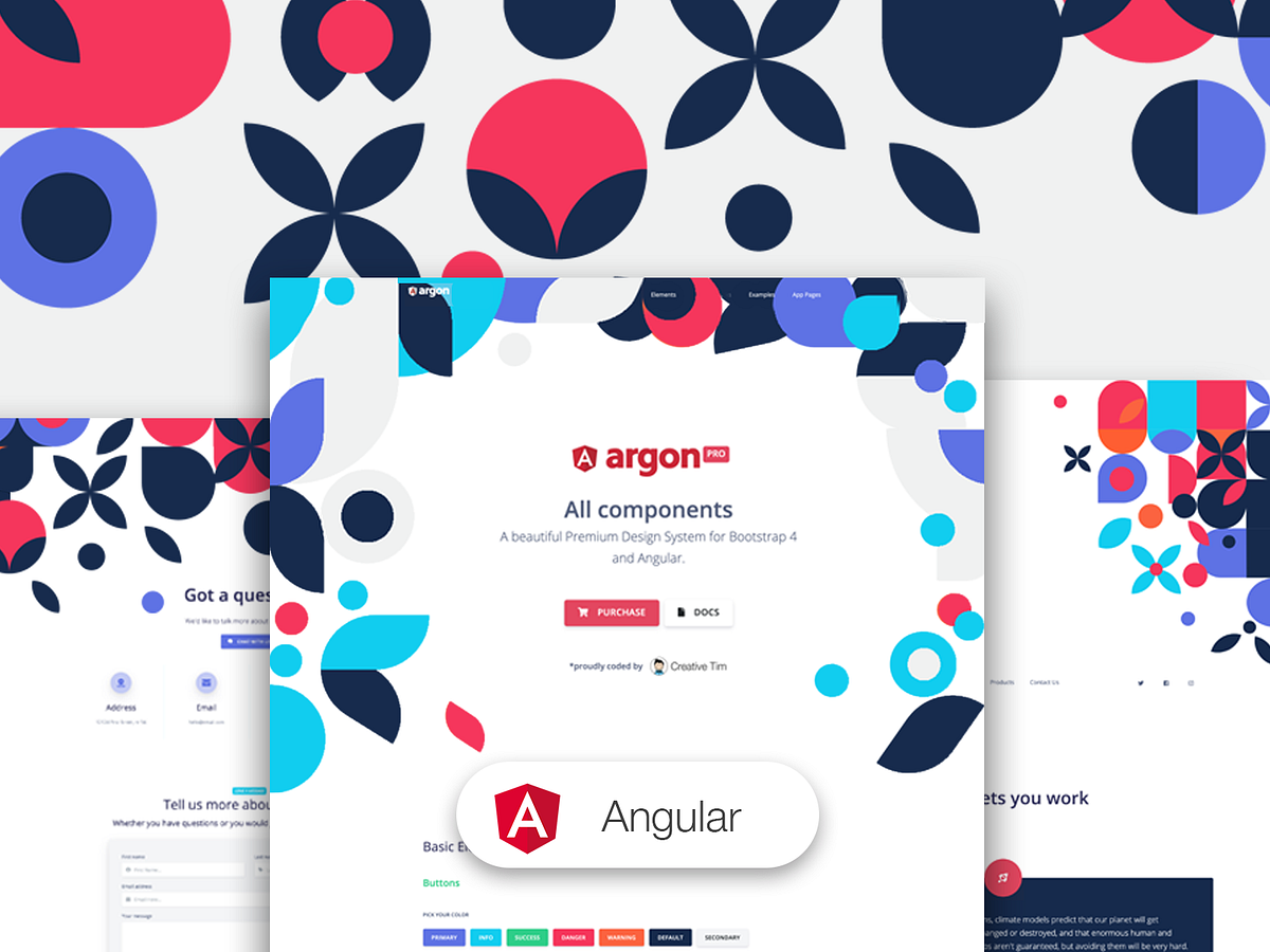 Argon Design System PRO Angular by Creative Tim on Dribbble