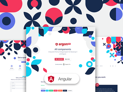 Argon Design System PRO Angular angular angularjs bootstrap buttons code contact us inputs kit landing page pattern pattern design premium responsive webdesign website design