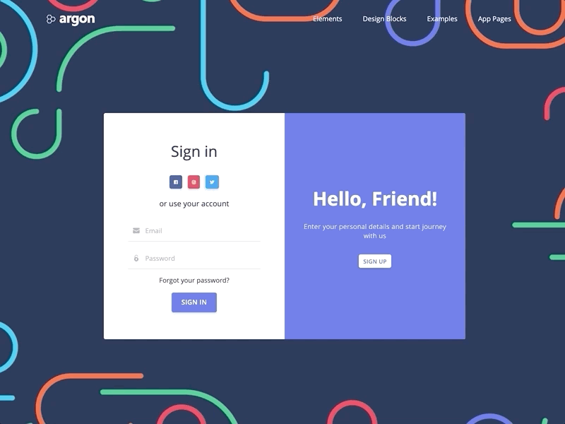 Argon Design System PRO animation bootstrap bootstrap 4 create account design gradient illustration kit pattern design patterns responsive sign up web design
