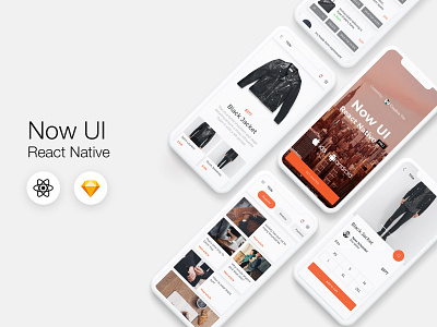 Now UI PRO React Native add to cart android app design card design category app chat app ios mobile mobile app mobile app design mobile design navbar product page react native sketch ui ui design