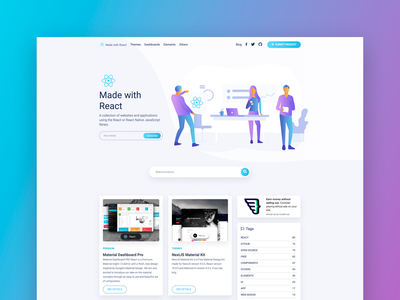 Made with React