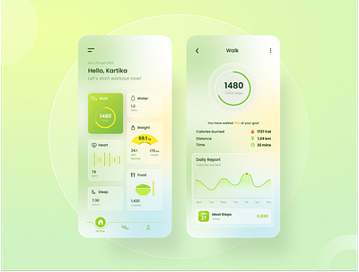 Health Assistant App app figma healthy interface interfacedesign ui
