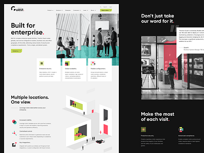 Website redesign branding design enterprise illustration minimal ui visitor management web website
