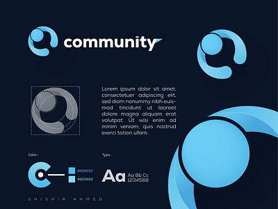 C Logo design concept.