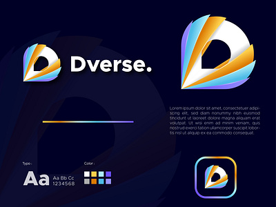 D logo design concept.