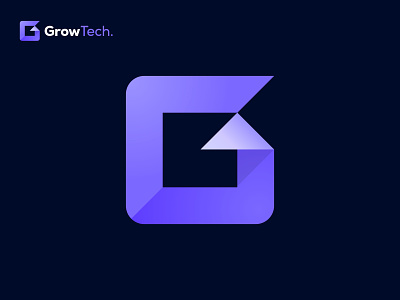 GrowTech Logo design. glogo graphic design