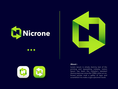 Nicrone logo design concept.