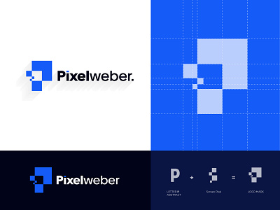 Pixelweber logo design