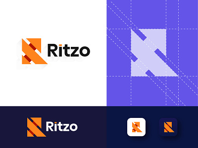 Ritzo logo design concept. branding graphic design