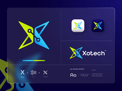 Xotech logo design graphic design logoimport