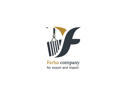 logo Farha branding company contracting designer identity illustrator logo