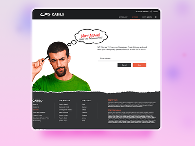 Cabblo - Taxi Hiring Service Website Design photoshop ui ux webdesign website design