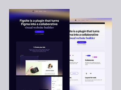 Figsite - Figma Plugin design figma homepage landing page plugin sign up startup ui website widget