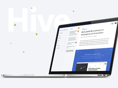 Introducing Hive chat flat gif landing page startup ui user interface website